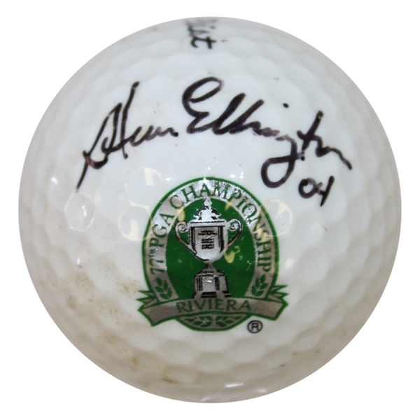 Steve Elkington Signed 77th PGA Championship at Riviera Logo Golf Ball JSA ALOA