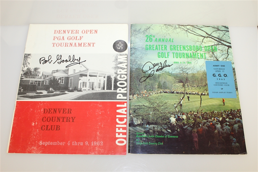 Five Signed 1960's Golf Championship Programs - Sanders, Goalby, Murphy & Others JSA ALOA