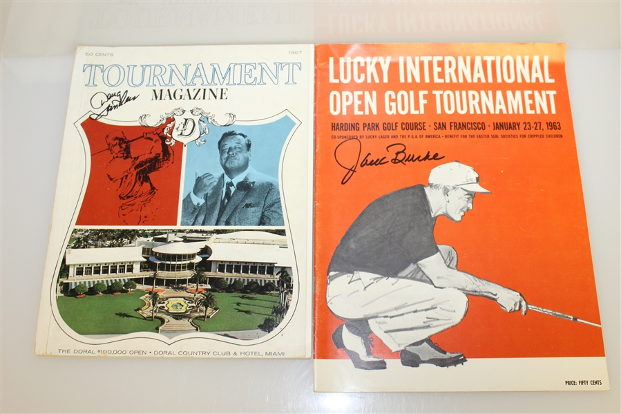 Five Signed 1960's Golf Championship Programs - Brewer, Burke, Devlin, & Others JSA ALOA