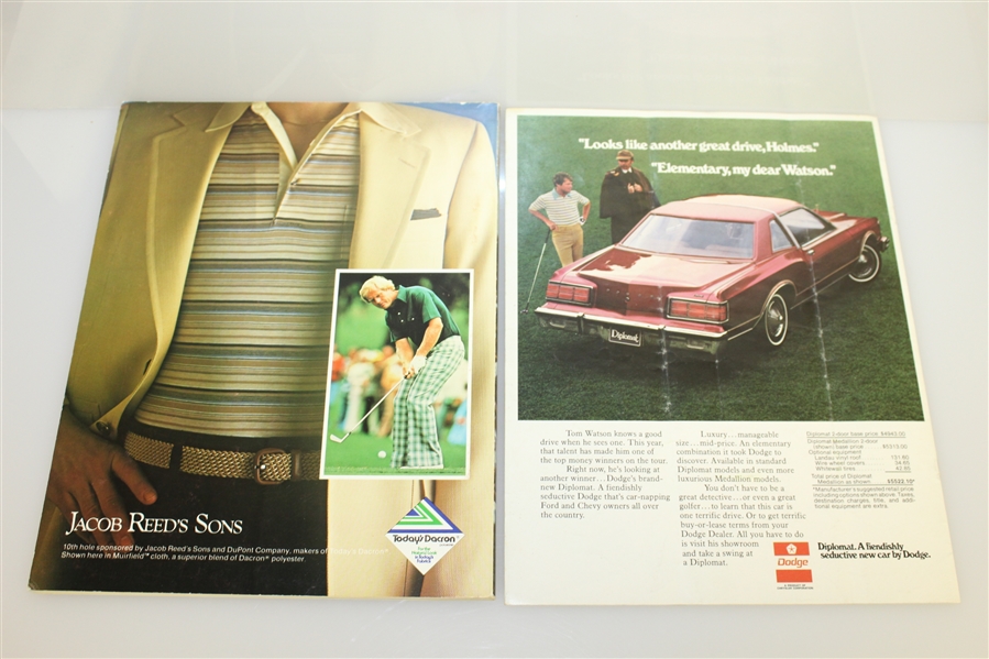 Eight Signed 1970's Golf Championship Programs - Littler, Graham, Irwin & Others JSA ALOA