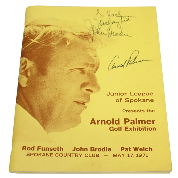 Arnold Palmer Signed 1971 Arnold Palmer Golf Exhibition Program JSA ALOA