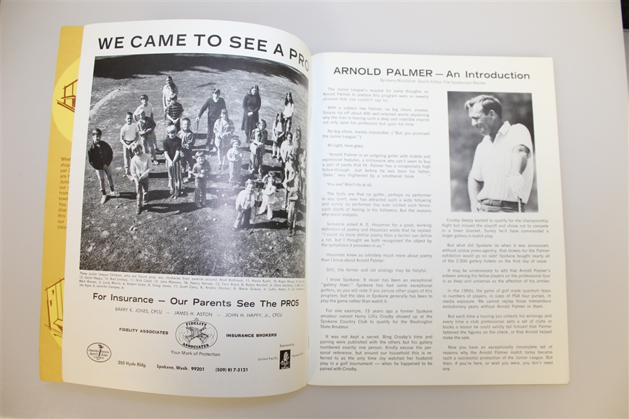 Arnold Palmer Signed 1971 Arnold Palmer Golf Exhibition Program JSA ALOA