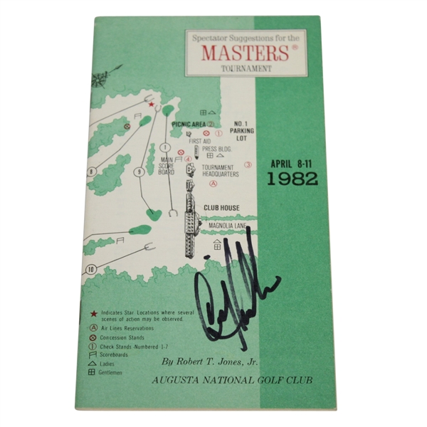 Craig Stadler Signed 1982 Masters Spectator Guide JSA ALOA
