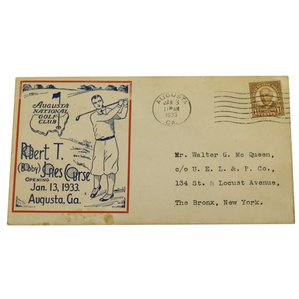 1933 Augusta National Golf Club 'Bobby Jones Course Opening' FDC