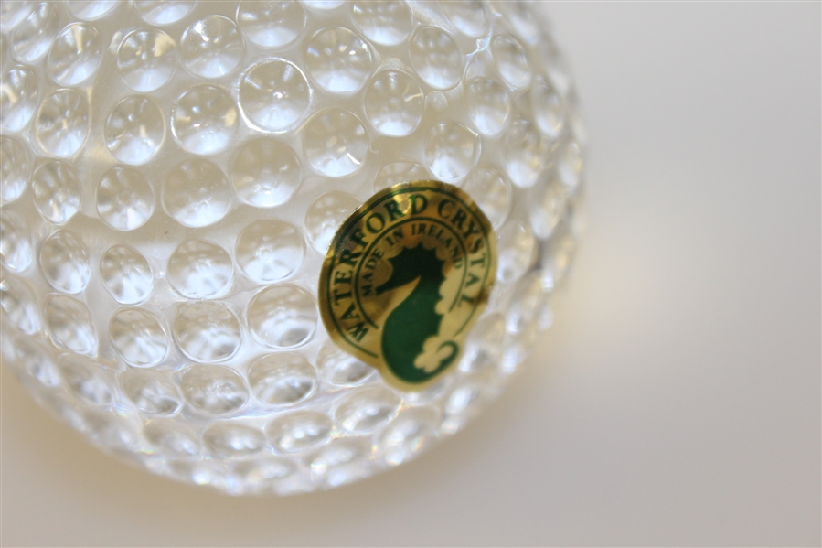 Waterford Crystal 'The First Tee' Golf Ball Statue with Waterford Crystal Picture Frame