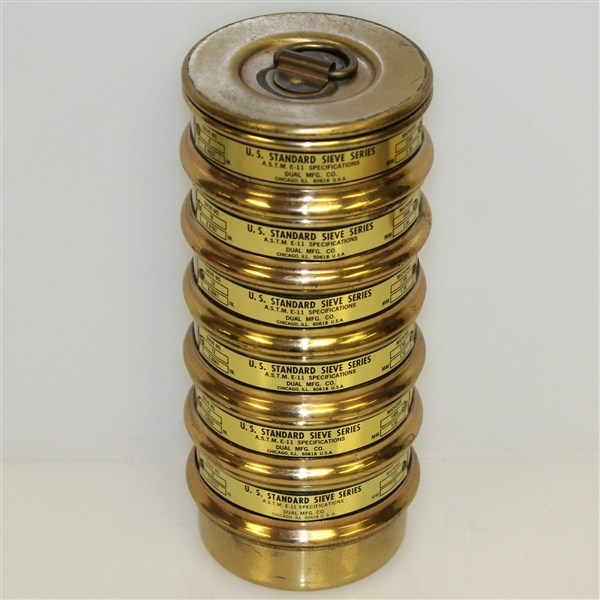 US Standard Sieve Series 8-10-12-14-16 Brass Dual Mfg Co. A.S.T.M. E-11 Specifications