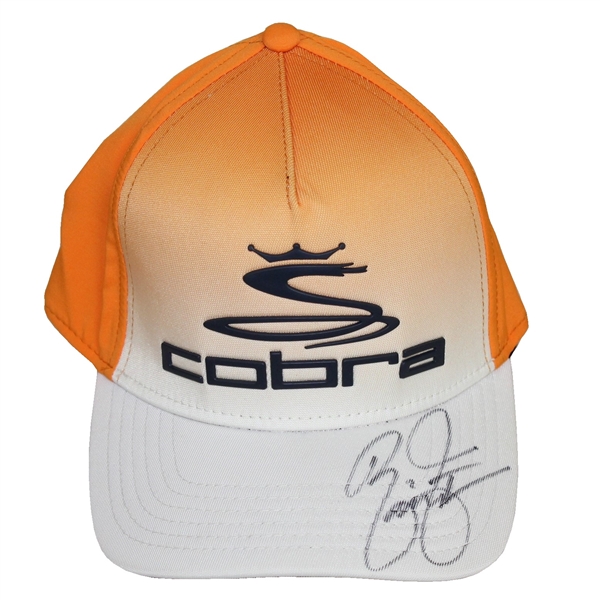 Rickie Fowler Signed Orange/White Cobra Fitted Hat JSA #R19935