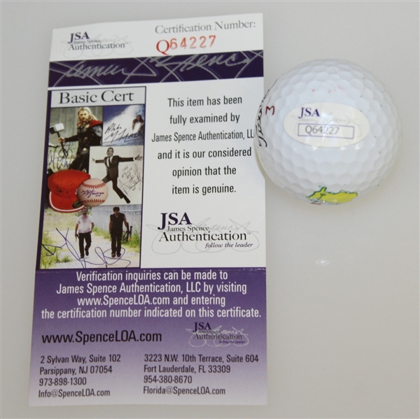 Adam Scott Signed Masters Logo Golf Ball JSA #Q64227