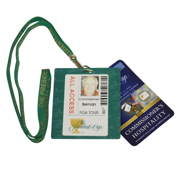 Deane Beman's 2009 The President's Cup Commissioner's All Access & Hospitality Badge