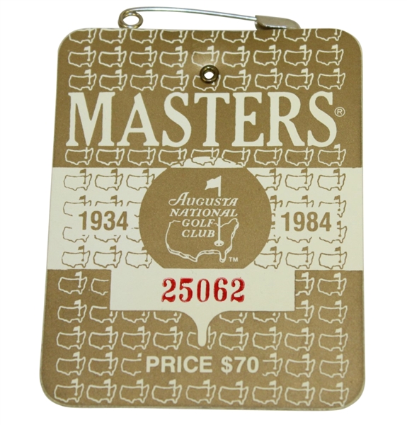 1984 Masters Tournament Series Badge #25062 - Ben Crenshaw Winner