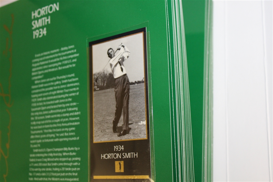 1998 Grand Slam Ventures The Masters Collection Golf Foil Green Binder Set with Tiger Slabbed Card