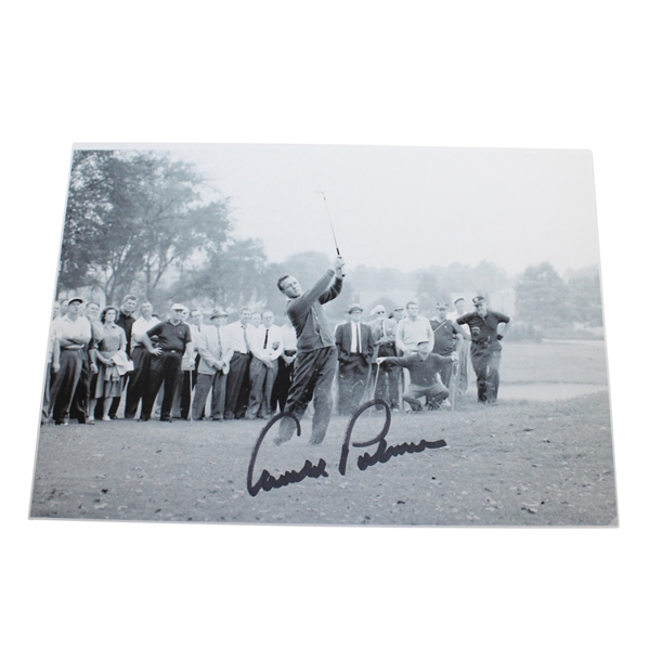 Arnold Palmer Signed 1962 Masters Tournament Black and White Photo JSA ALOA