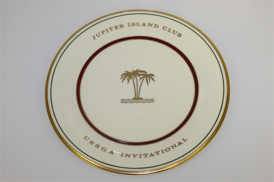 Two USSGA Invitational Tournament Lenox China Plates - Jupiter Island