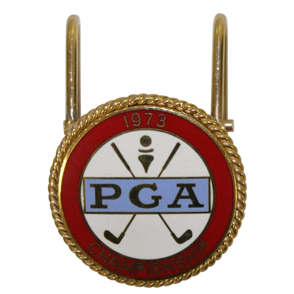 1973 PGA Championship Enameled Money Clip - Nicklaus Win
