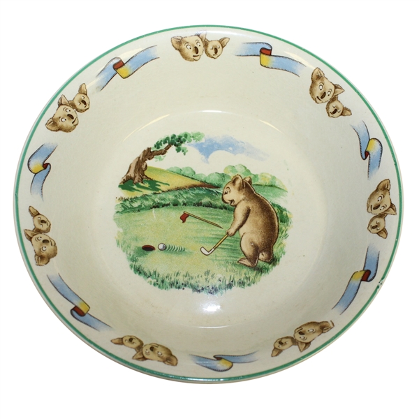 Golfing Koala Ceramic Bowl - Made in England