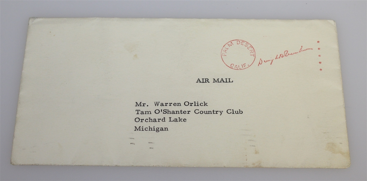 President Dwight D. Eisenhower Signed 1964 Letter to PGA President Warren Orlick - Framed JSA ALOA