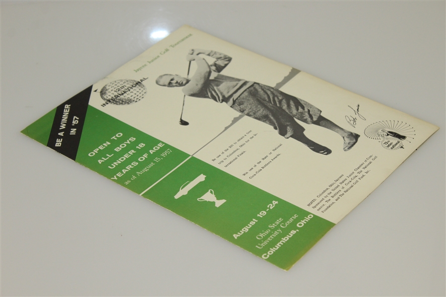 1957 Jaycee Junior Golf Tournament Program - Bob Jones on Cover - Nicklaus Win