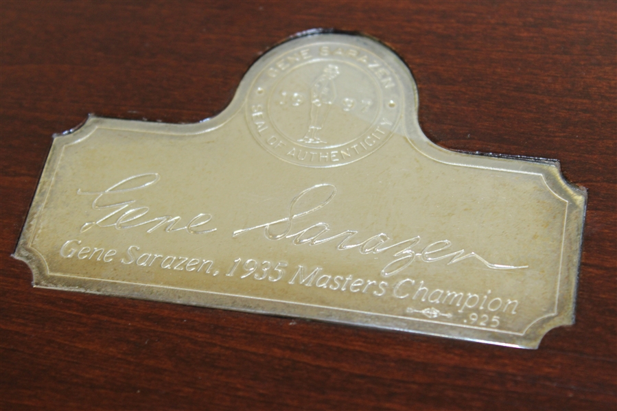 Gene Sarazen Signed Ltd Ed 1935 Masters Sterling Silver 4 wood Presentation - #70