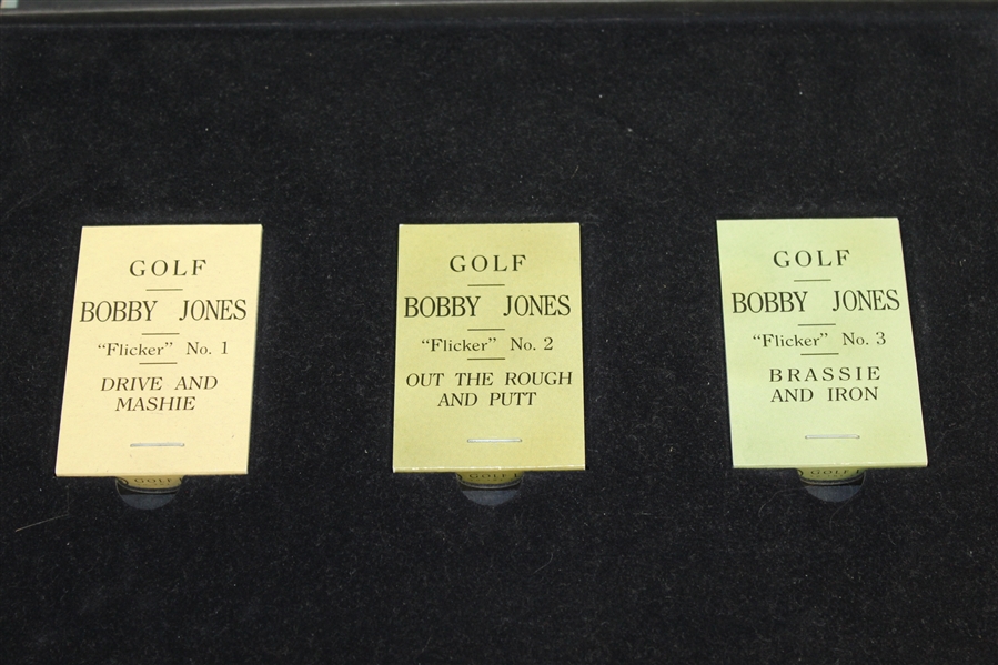 Bobby Jones Golf Ltd Ed Commemorative Flicker Books No. 1,2, & 3 - Original Case
