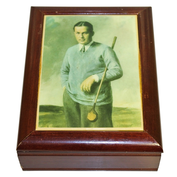 Bobby Jones Wooden Golf Ball Box - Unique