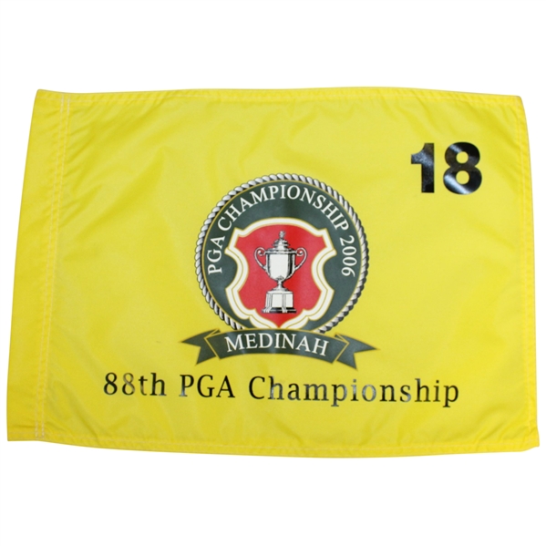 2006 PGA Championship at Medinah Yellow Screen Flag - Tiger Woods Win