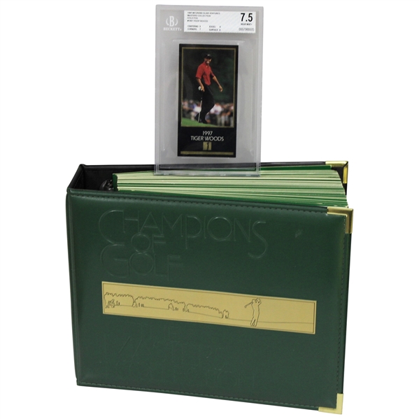 1934-1998 GSV Champions of Golf Gold Foil Set with Tiger Woods Beckett Graded 7.5 Card