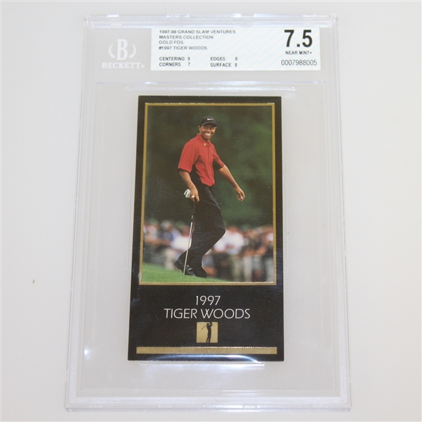 1934-1998 GSV Champions of Golf Gold Foil Set with Tiger Woods Beckett Graded 7.5 Card