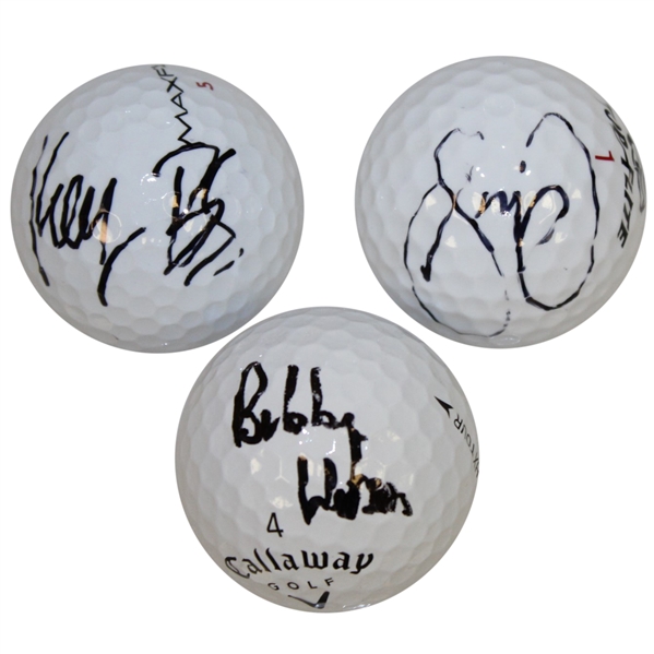 Bubba Watson, Jason Day, & Keegan Bradley Signed Golf Balls PSA/DNA for Each Ball