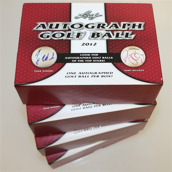 Johnny Unitas, Joe Morgan, Matt Stafford, & Lee Iacocca Signed Golf Balls PSA/DNA & Leaf
