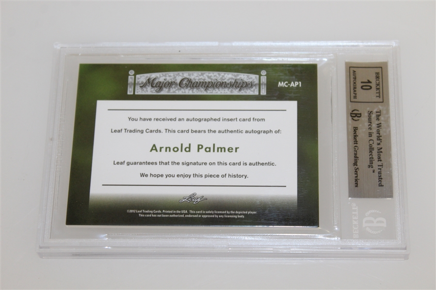 Arnold Palmer Signed 2012 Leaf Ultimate Golf Major Championships Mint 9 Ltd Ed 02/25 Card