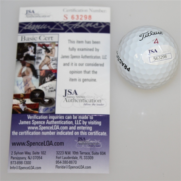 Justin Thomas Signed Golf Ball - Full Name JSA #S63298