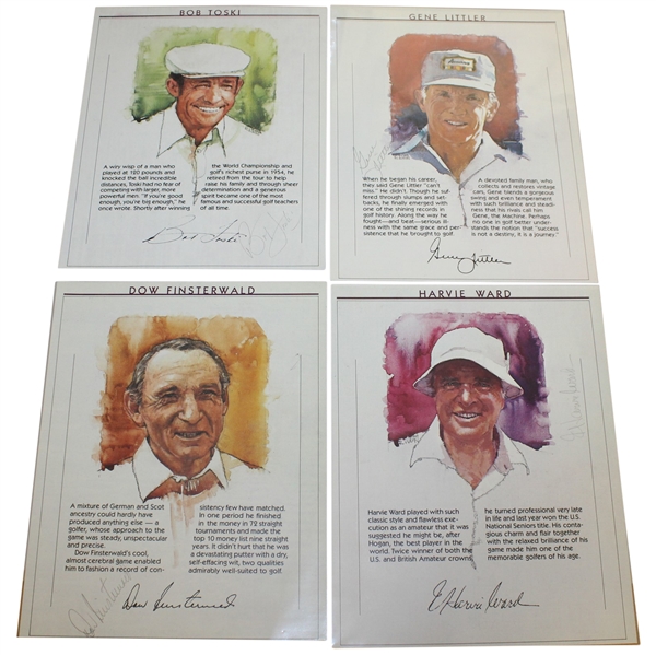 Bob Toski, Gene Littler, Dow Finsterwald, & Harvie Ward Signed Magazine Portrait Pages JSA ALOA