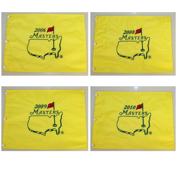 2006, 2008, 2009, & 2010 Masters Tournament Embroidered Flags