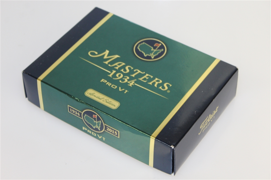2015 Masters '1934' Ltd Edition Augusta National ProV1 Dozen Golf Balls