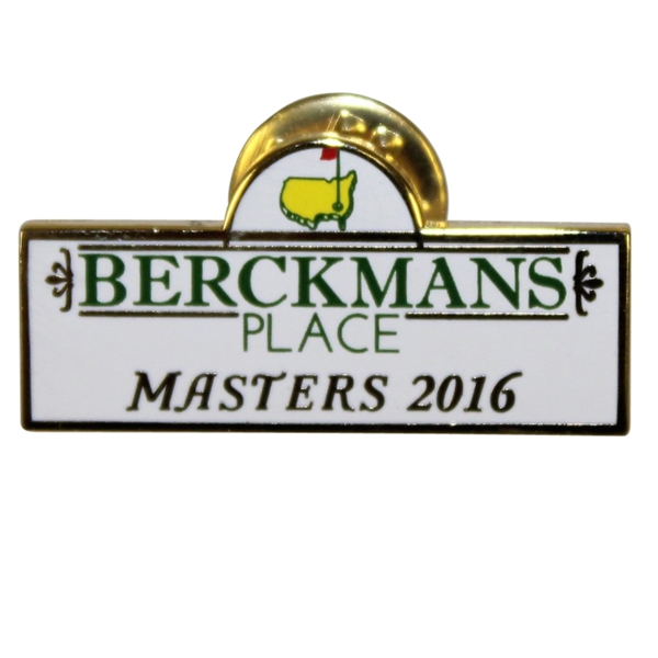 2016 Masters Berckmans Place Ltd Ed Entrance Pin