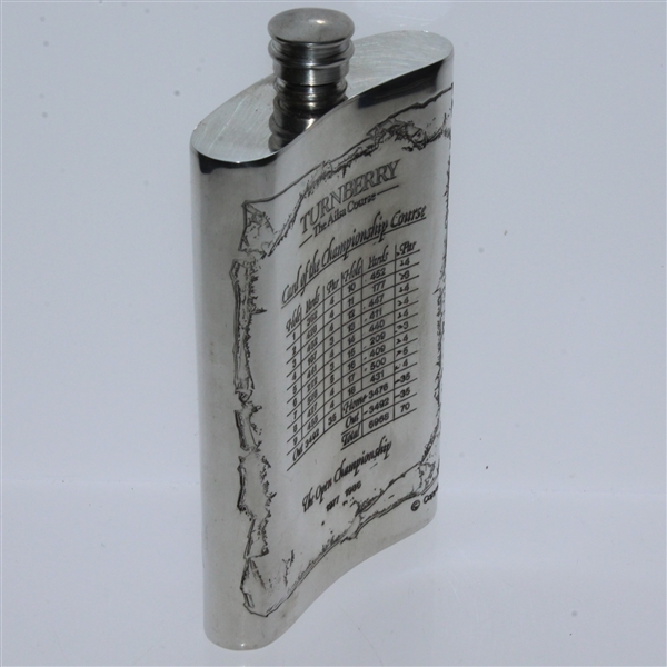 Turnberry 'The Ailsa Course' Pewter Golf Flask - Excellent Condition