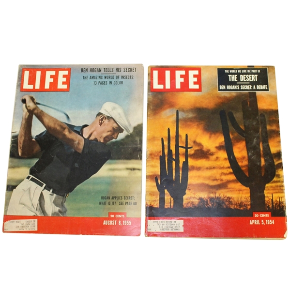 Two LIFE Large Ben Hogan Secret Magazines - April 5, 1954 & August 8, 1955