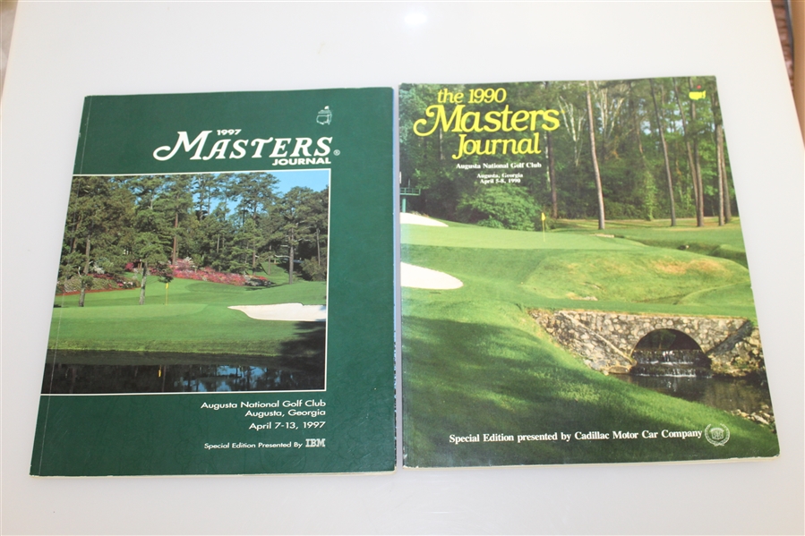 1997, 1990, 2003, & 2007 Masters Tournament Journals - Woods, Faldo, Weir, & Johnson