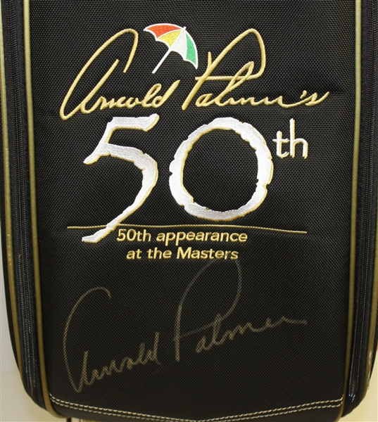 Arnold Palmer Signed '50th Appearance at The Masters' Commemorative Golf Bag JSA ALOA
