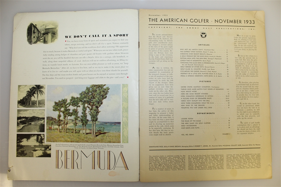 Ben Hogan's Personal Copy of 'The American Golfer' - November 1933