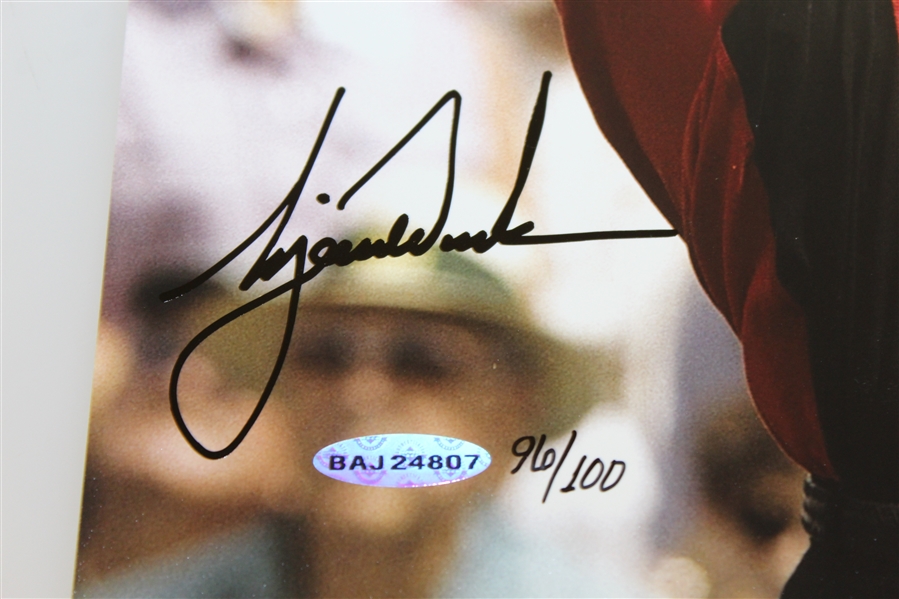 Tiger Woods Signed Ltd Ed 1997 Masters 'Major Moments Photo 96/100 #BAJ24807