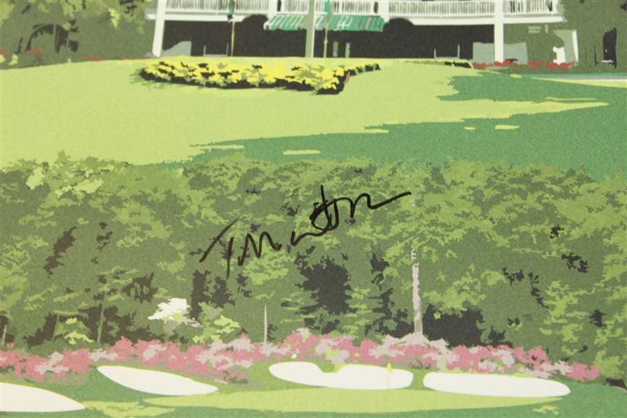 Tom Watson Signed 2008 Augusta National Golf Club Landmarks Collage Poster JSA ALOA
