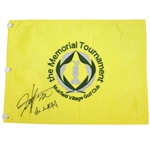 Hideki Matsuyama Signed Memorial Tournament Undated Flag - Two Signatures JSA ALOA