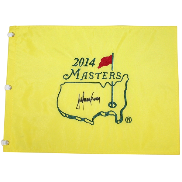 Trevor Immelman Signed 2014 Masters Embroidered Flag JSA ALOA
