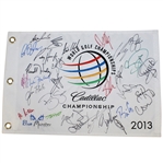 Multi-Signed 2013 WGC Championship Embroidered Flag - Many Major Champs JSA ALOA