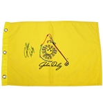 John Daly Signed Embroidered Lion John Daly Logo Flag JSA ALOA