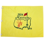Fuzzy Zoeller Signed 2014 Masters Embroidered Flag with 1979 Notation JSA ALOA