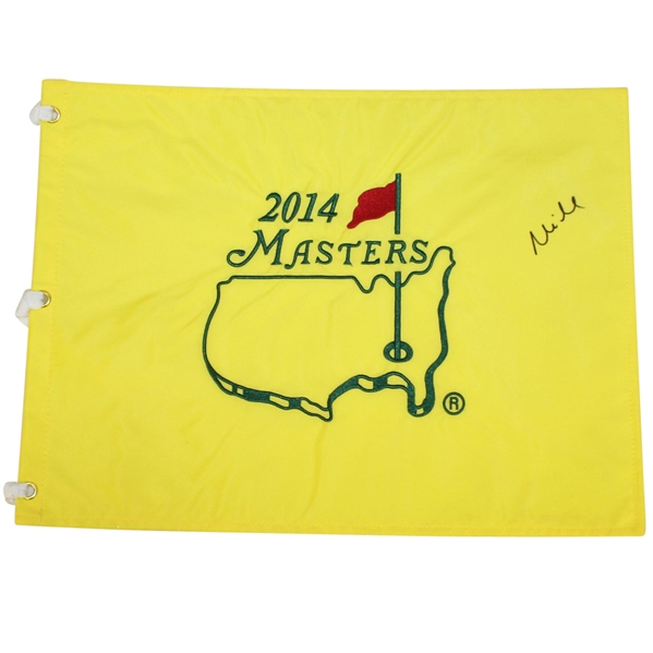 Mike Weir Signed 2014 Masters Embroidered Flag JSA ALOA