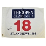 Arnold Palmer Signed 1995 St. Andrews White Flag JSA ALOA
