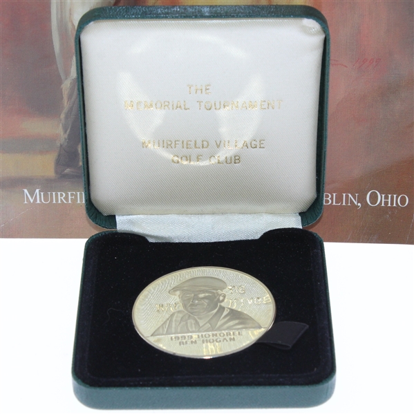Valerie Hogan's 1999 Memorial Tournament Honoree Ben Hogan Coin and Program